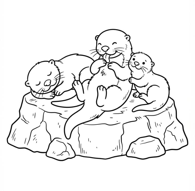 Otterfamilie