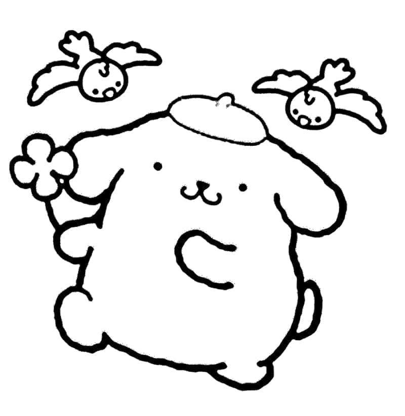 Pompompurin en vogels