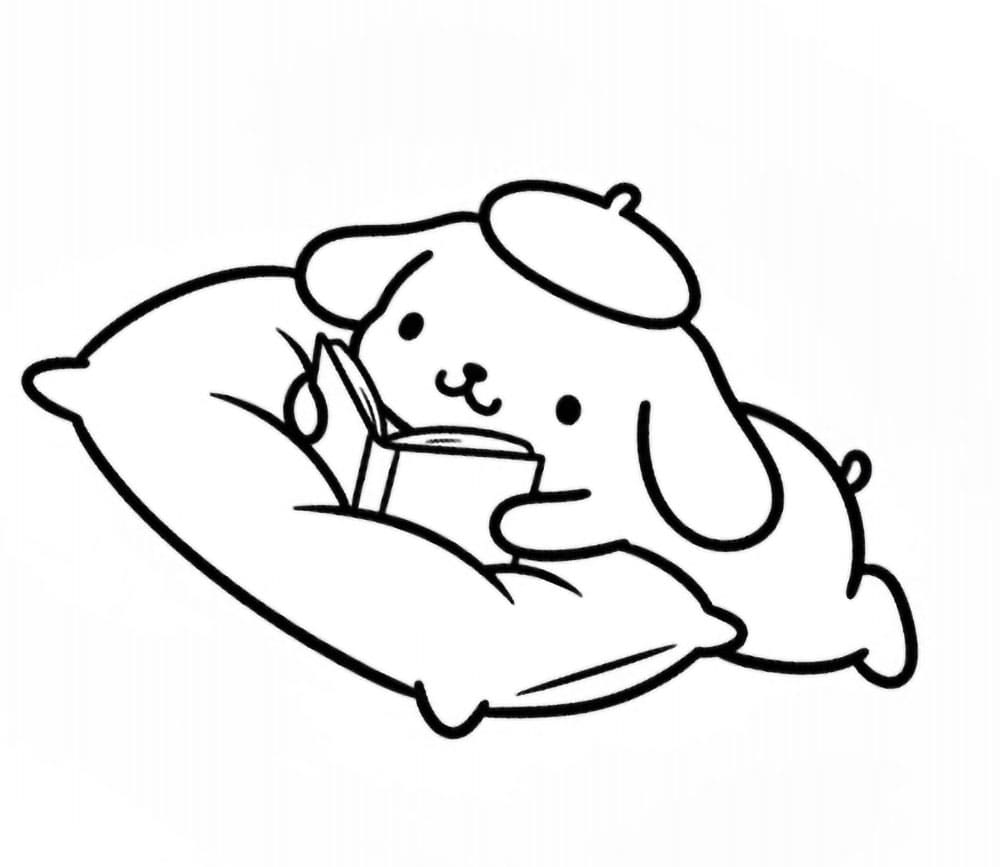 Pompompurin met boek