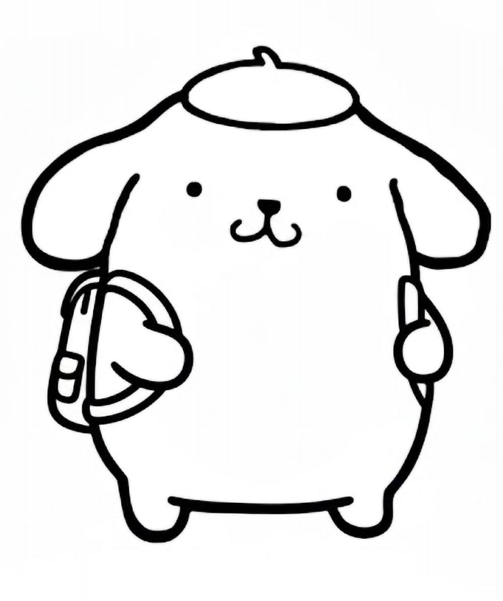 Pompompurin met rugzak