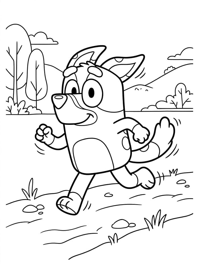 Rennende Bluey