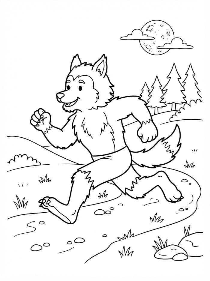 Rennende weerwolf
