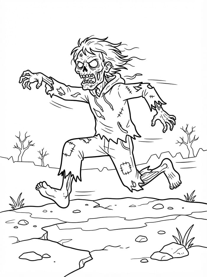 Rennende zombie