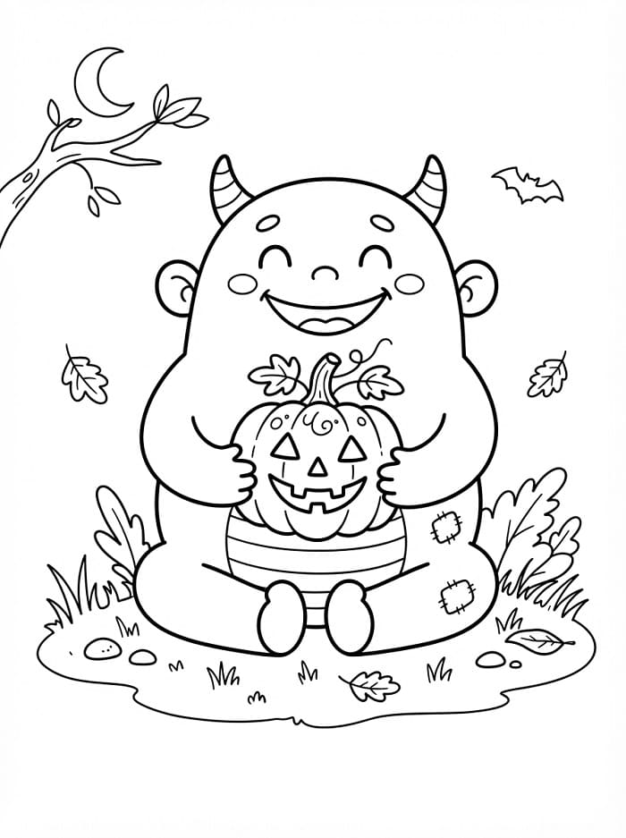 Schattig halloween monster