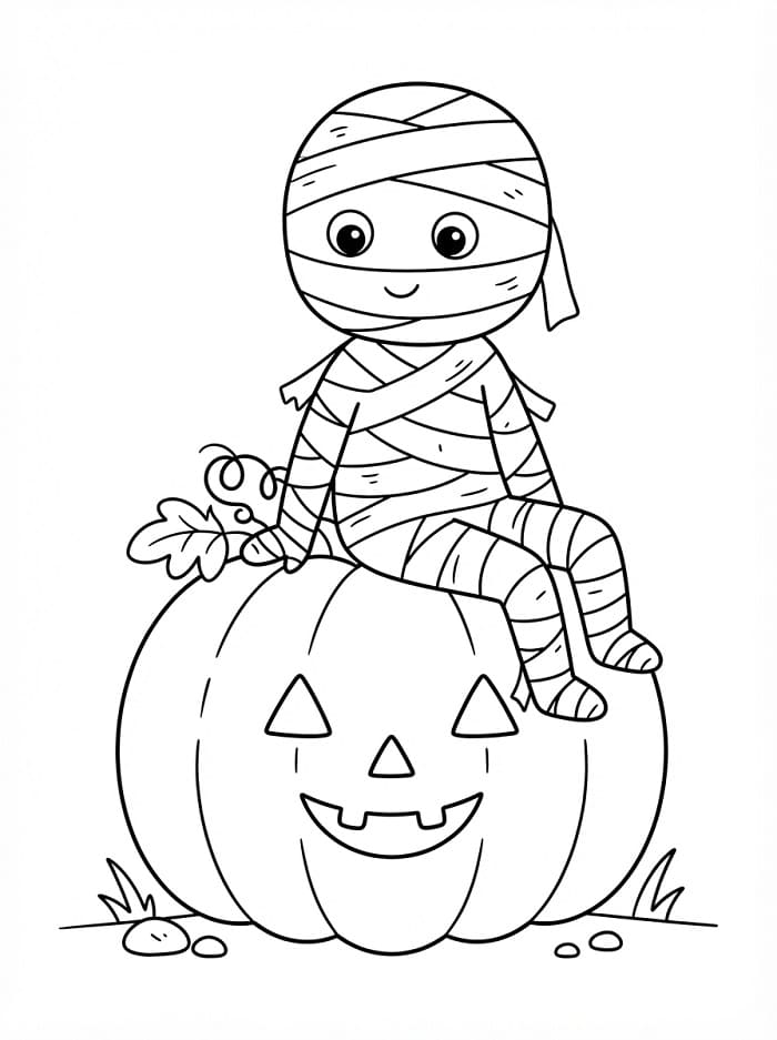 Schattige halloween mummie