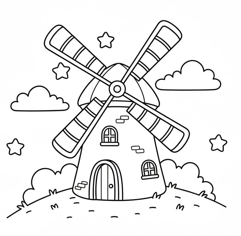 Schattige molen
