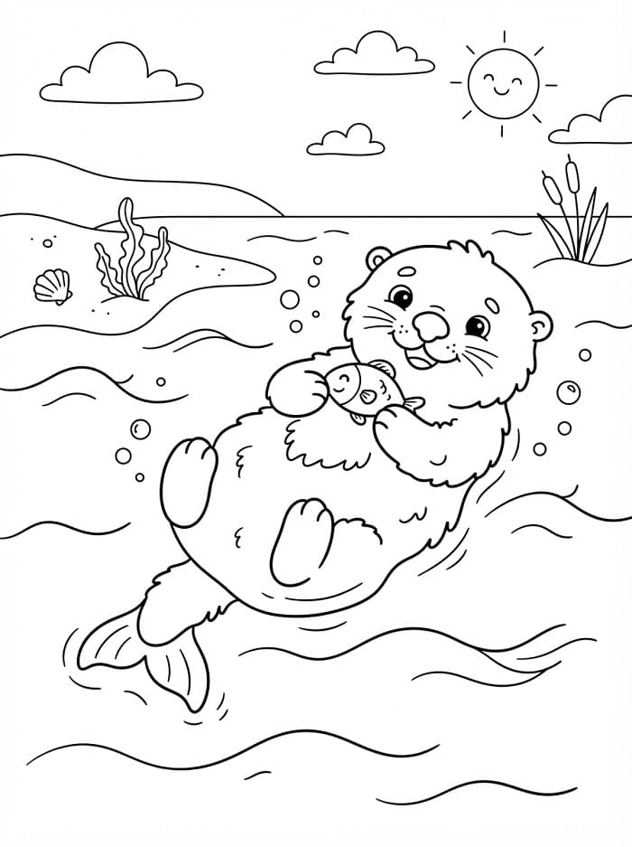 Schattige otter