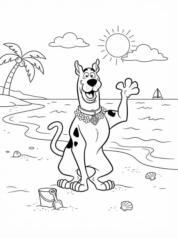Scooby-Doo op het strand