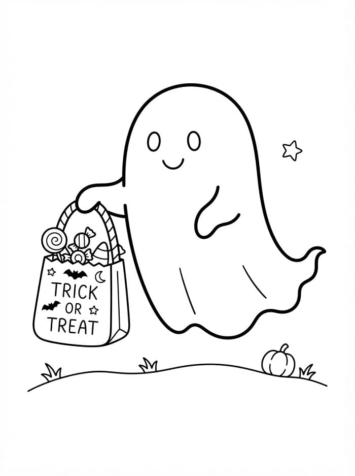 Spook en snoepzak