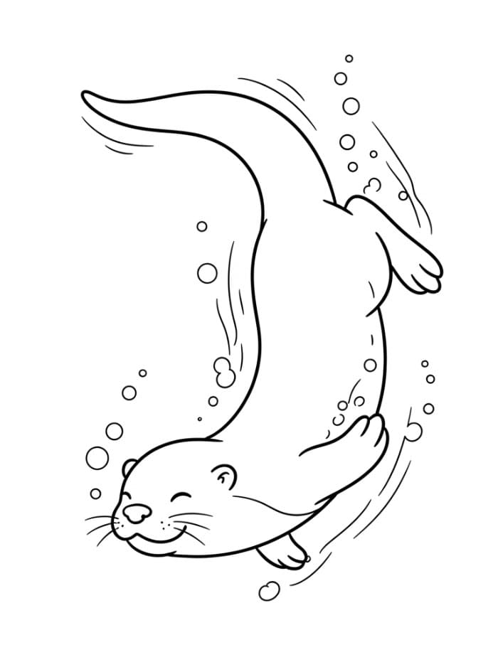 Vrolijke otter