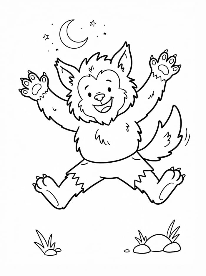 Vrolijke weerwolf
