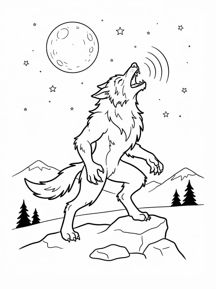 Weerwolf in de nacht