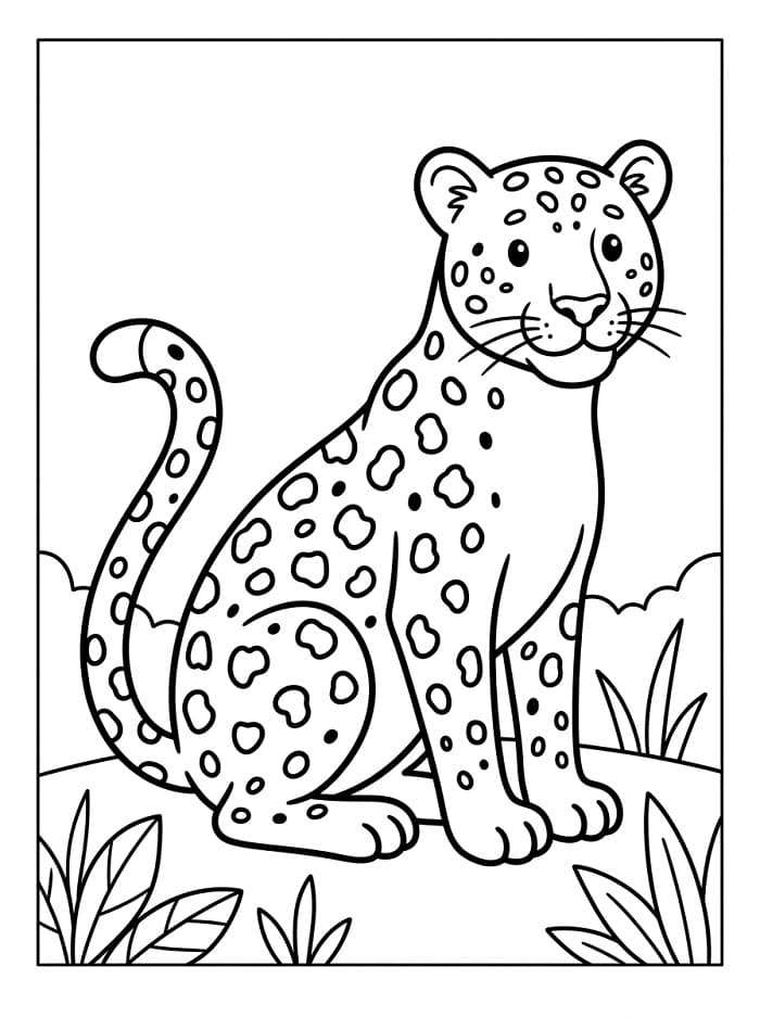 Zittende luipaard