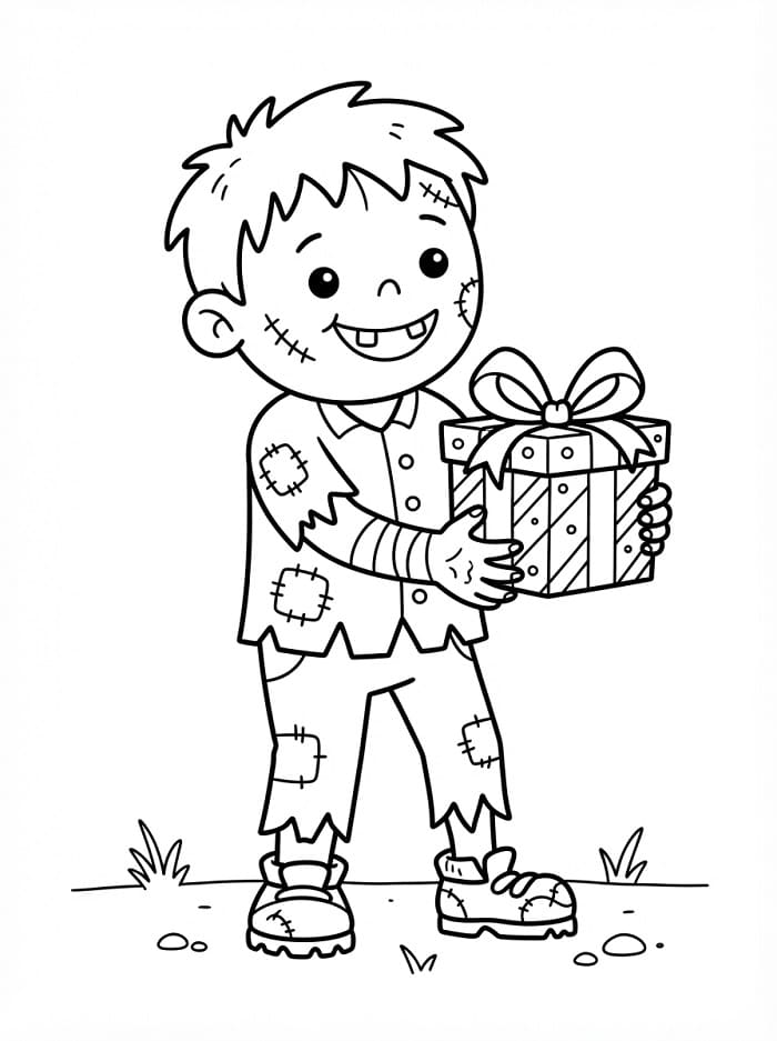 Zombie met cadeau