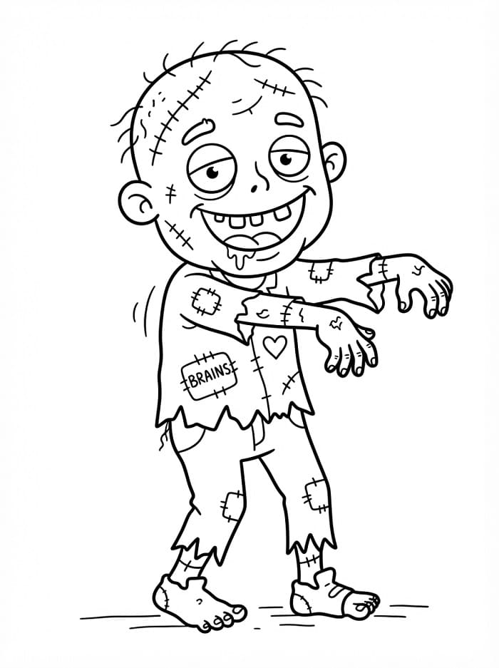 Zombie op halloween
