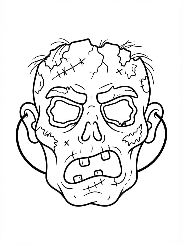 Zombiemasker voor halloween
